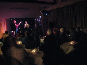 The band performing
