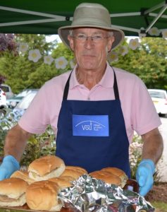The warm pork rolls about to be served